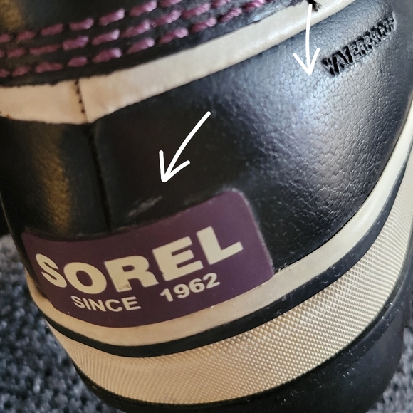 Sorel Tivoli Waterproof Purple Black Winter Boots Size 7.5 - Picture 12 of 15